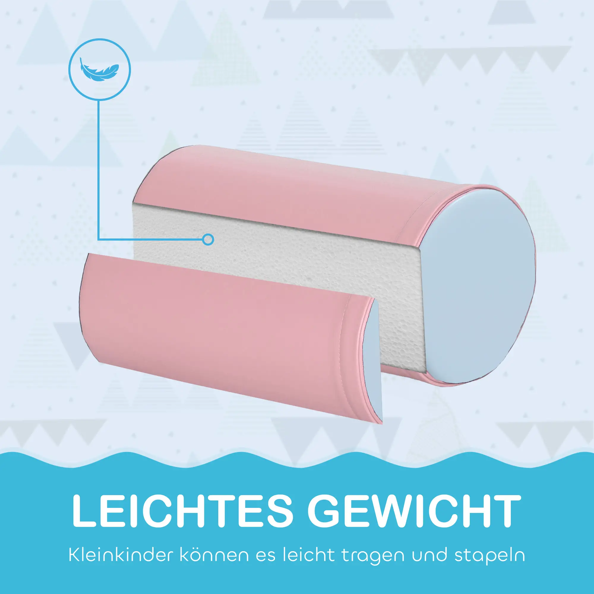 HOMCOM Softbausteine 5er-Set – Bauspielzeug für Kleinkinder