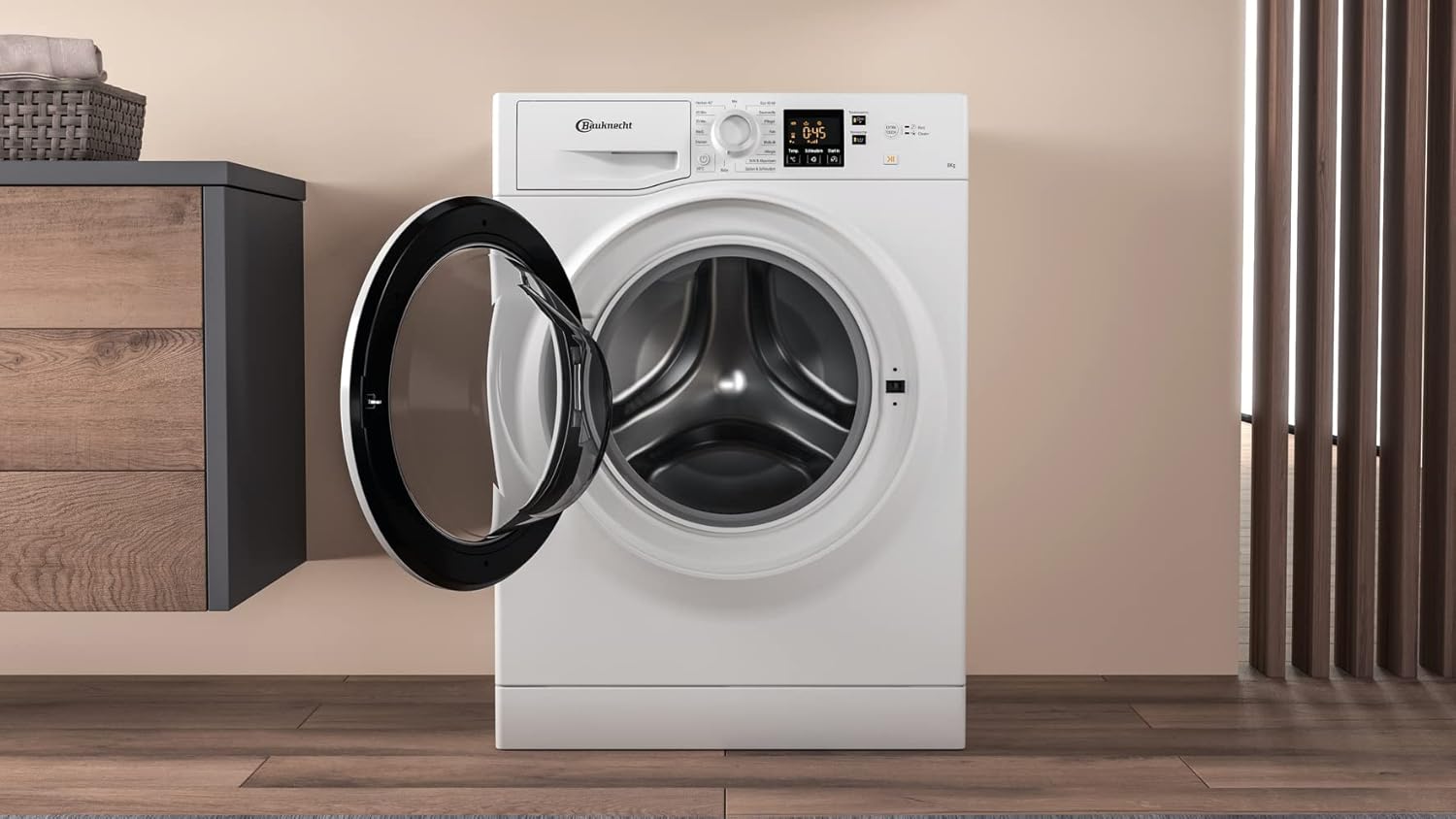 Bauknecht WM BB 814 A Waschmaschine Frontlader / 8kg / EEK A/Kurz 30 / Kurz 45 / Kraftvolle Fleckenentfernung/Anti-Allergie-Programm/Wolleprogramm/Schwarz/Langlebiger Inverter-Motor