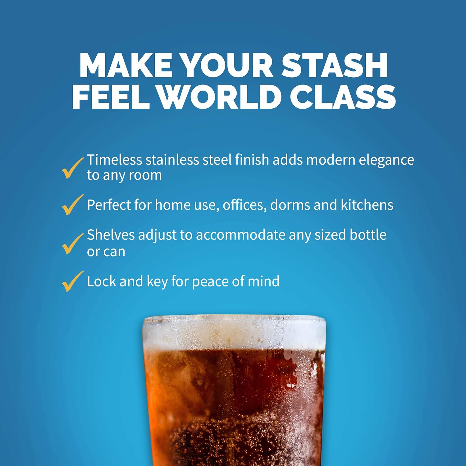 Getränkekühlschrank | Freistehender Kühlschrank für 126 Dosen mit Glastür mit Scharnier rechts | Mini-Getränkekühlschrank, perfekt für Bier, Wein, Limonade und kühlere Getränke