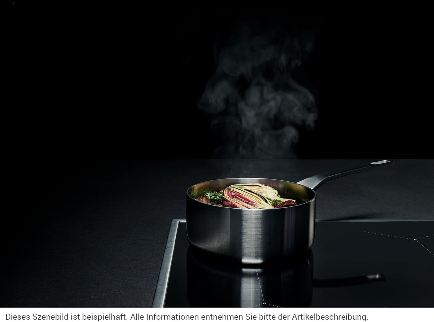 AEG IKE84441XB Autarkes Kochfeld / Herdplatte mit Touchscreen, Topferkennung & Hob²Hood-Funktion / Induktionskochplatte / 4 Kochzonen / Edelstahlrahmen / 80 cm Schwarz