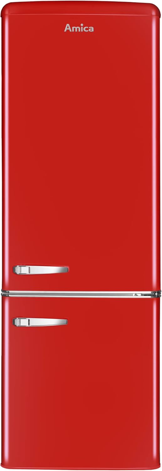 Amica KGC 15632 T Retro Kühl-/Gefrierkombination / Ice Blue (Türkis) / 144cm (H) x 55cm (B) x 62cm (T) / Retro-Design / Kühlschrank mit Gefrierfach