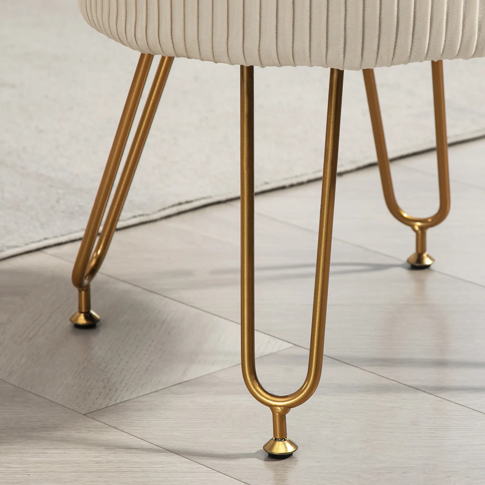 HOMCOM Sitzhocker mit Stauraum und umklappbarem Deckel Cremeweiß