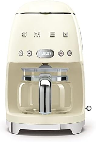 Smeg, DCF02BLMEU, Filter-Kaffeemaschine, Aroma und Autostart-Funktion, Glaskaraffe bis 12 Tassen, 2 Intensitätsniveaus, Warmhaltefunktion, 1050W, Mattschwarz