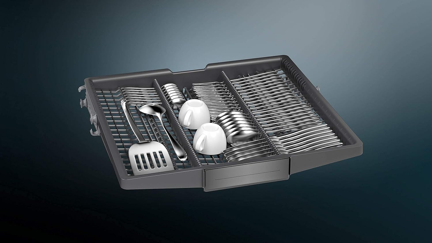 Siemens SN63EX14VE, iQ300 Smarter Geschirrspüler, Vollintegrierte Spülmaschine mit Besteckschublade, 60 cm, Auto Türöffnung dank autoOpen dry, Besonders leise durch iQdrive-Motor, infoLight aquaStop