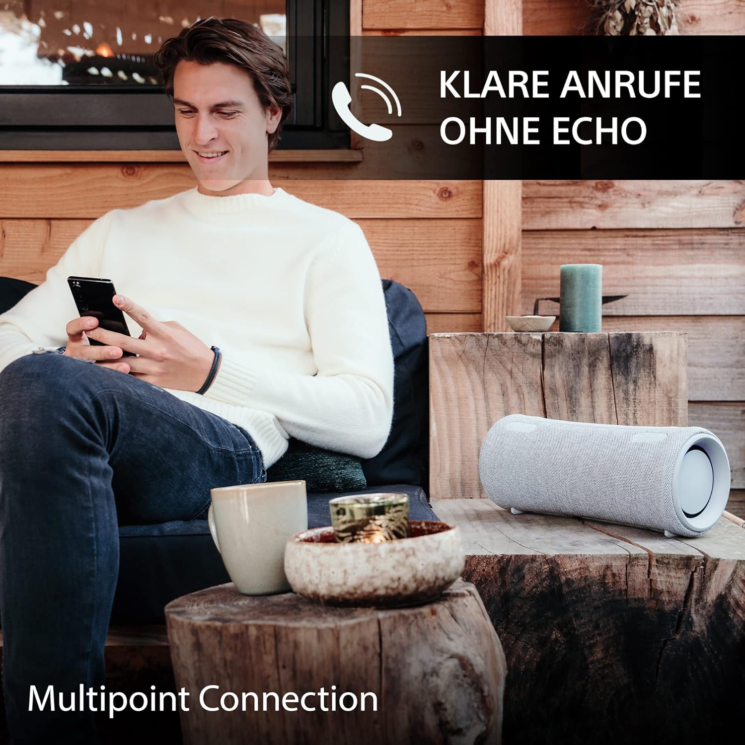 Sony SRS-XG300 - Tragbarer kabelloser Bluetooth-Lautsprecher mit starkem Partysound und Beleuchtung - wasserdicht, 25 Stunden Akkulaufzeit, Smartphone und Schnellladefunktion - Schwarz