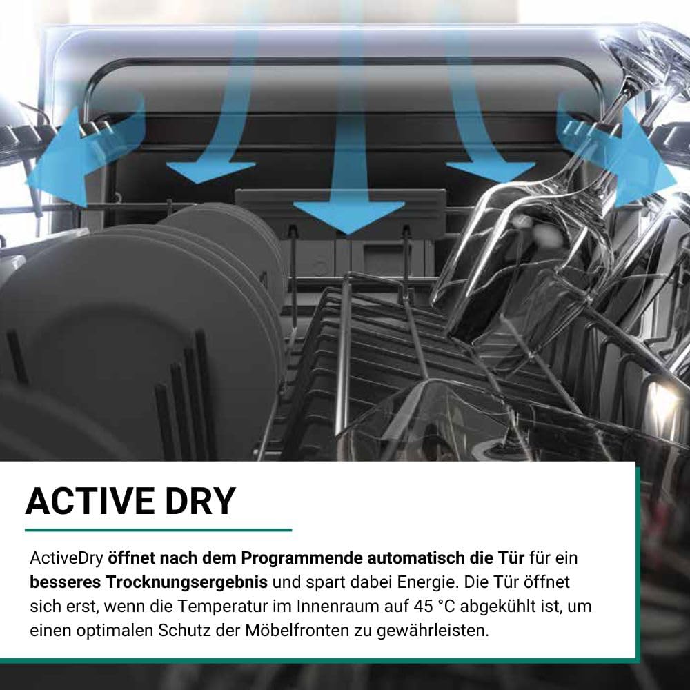 Bauknecht BK6FC11BS7A0X Vollintegrierbarer Geschirrspüler (45 cm)/ ActiveDry/Sensorprogramm/PowerClean/Besteckschublade/Hygiene-Programm/Vollwasserschutz/Multizone/Startzeitvorwahl