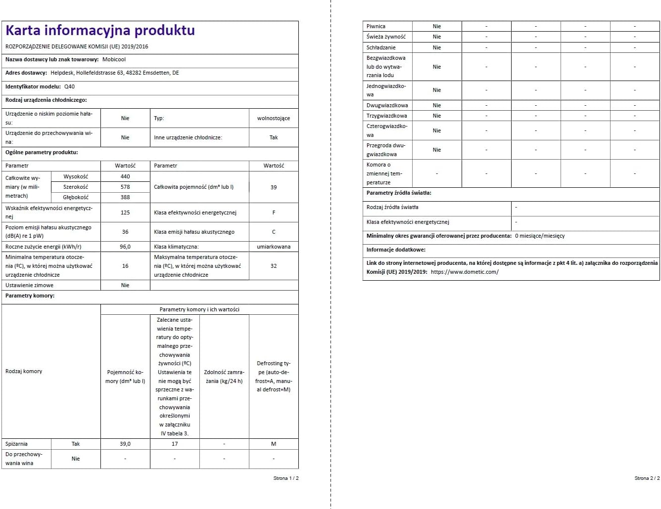 Mobicool Q40 AC/DC Portable Electric Aluminium Cooler, 39l, 12/230V, for Car, Truck, Boat, Camper Van, RV