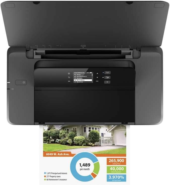 HP OfficeJet 200 Mobiler Tintenstrahldrucker (A4, Drucker, WLAN, HP ePrint, Airprint, USB, 4800 x 1200 dpi) schwarz