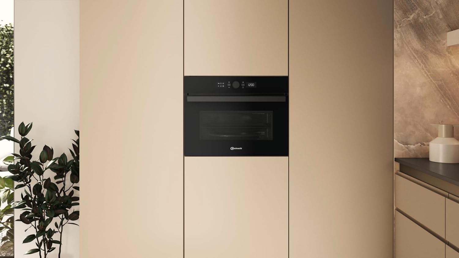 Bauknecht BMW47DMK Kombi-Mikrowelle - Mikrowelle 900 Watt, Heizelement-Grill 1600 Watt, Heißluft 1200 Watt/Dynamic Crisp – knusprige Gerichte in Rekordzeit/Schnellstart-Funktion (Rapid-Start)