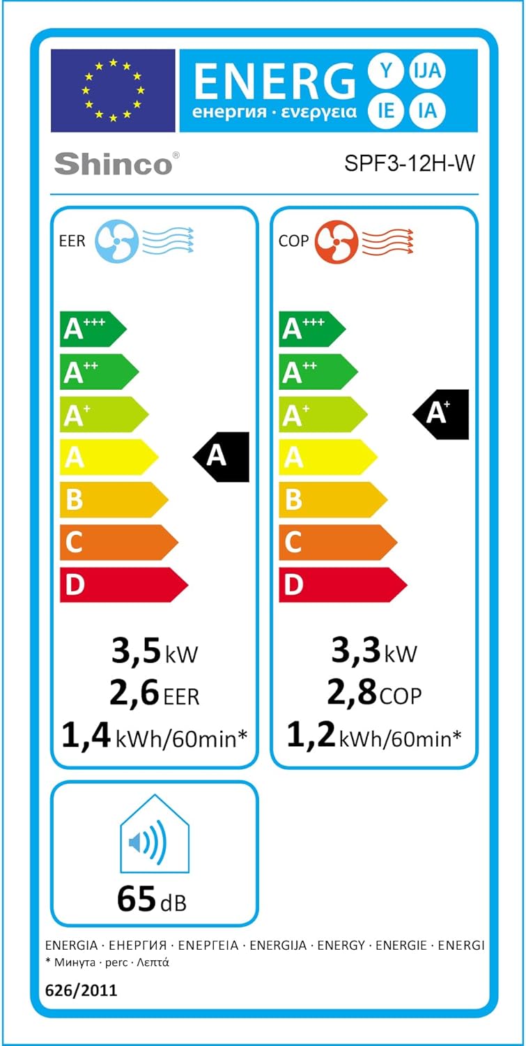 SHINCO Mobile Klimaanlage mit Abluftschlauch, 12000BTU, Kühlung&Heizung&Ventilieren&Entfeuchten, Mobiles Klimagert mit Fenstermontage-Kit, 24H-Timer, APP, für Rume von etwa 90m