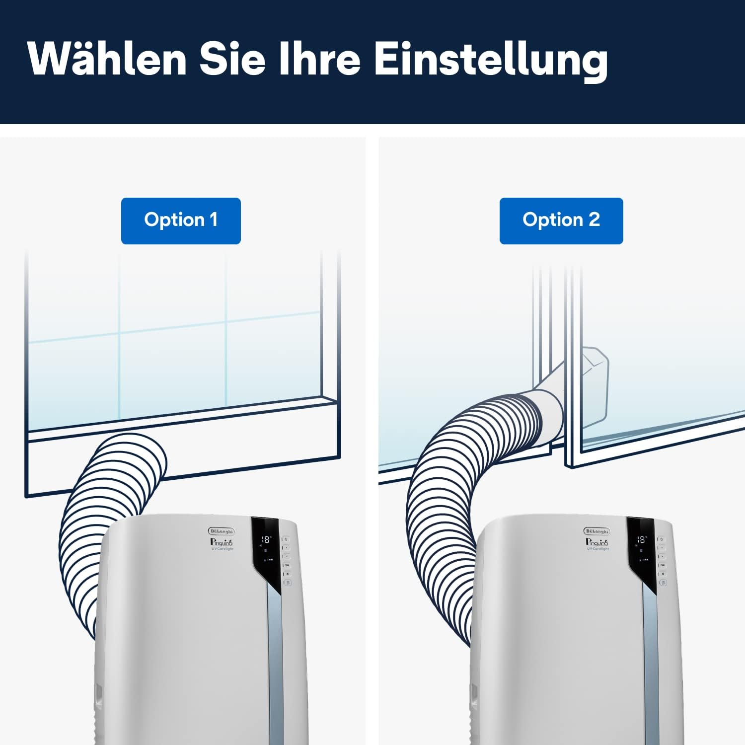 De'Longhi Pinguino PAC EL112 CST WiFi, Mobile Klimaanlage mit MyEcoRealFeel-Technologie für Räume bis zu 110 m³,11.000 BTU/h, 2,9 kW, 63 dB, Entfeuchtungsfunktion, A+, App- und Sprachsteuerung, Weiß