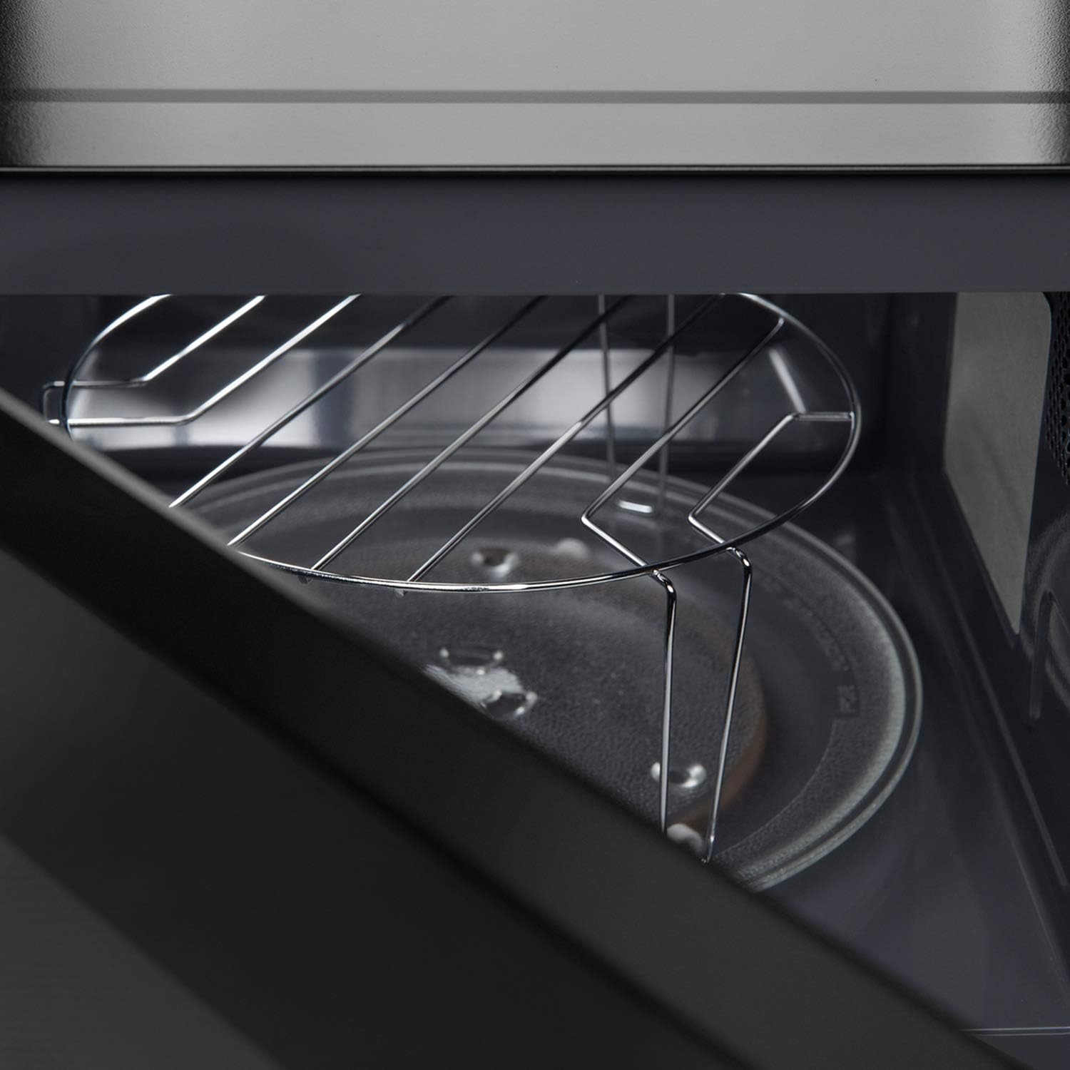 Hisense Elektronische Mikrowelle, Fassungsvermögen 23 l, Leistung 800 W, Grillleistung 1000 W, LED-Display mit Touch-Steuerung, Schwarz