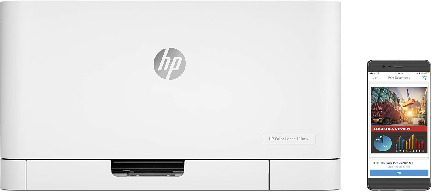 HP Color Laser MFP 179fwg Multifunktions-Farblaserdrucker, Drucken, Kopieren, Scannen, Faxen, Automatische Dokumentenzuführung, Wi-Fi, Ethernet, USB, HP Smart App