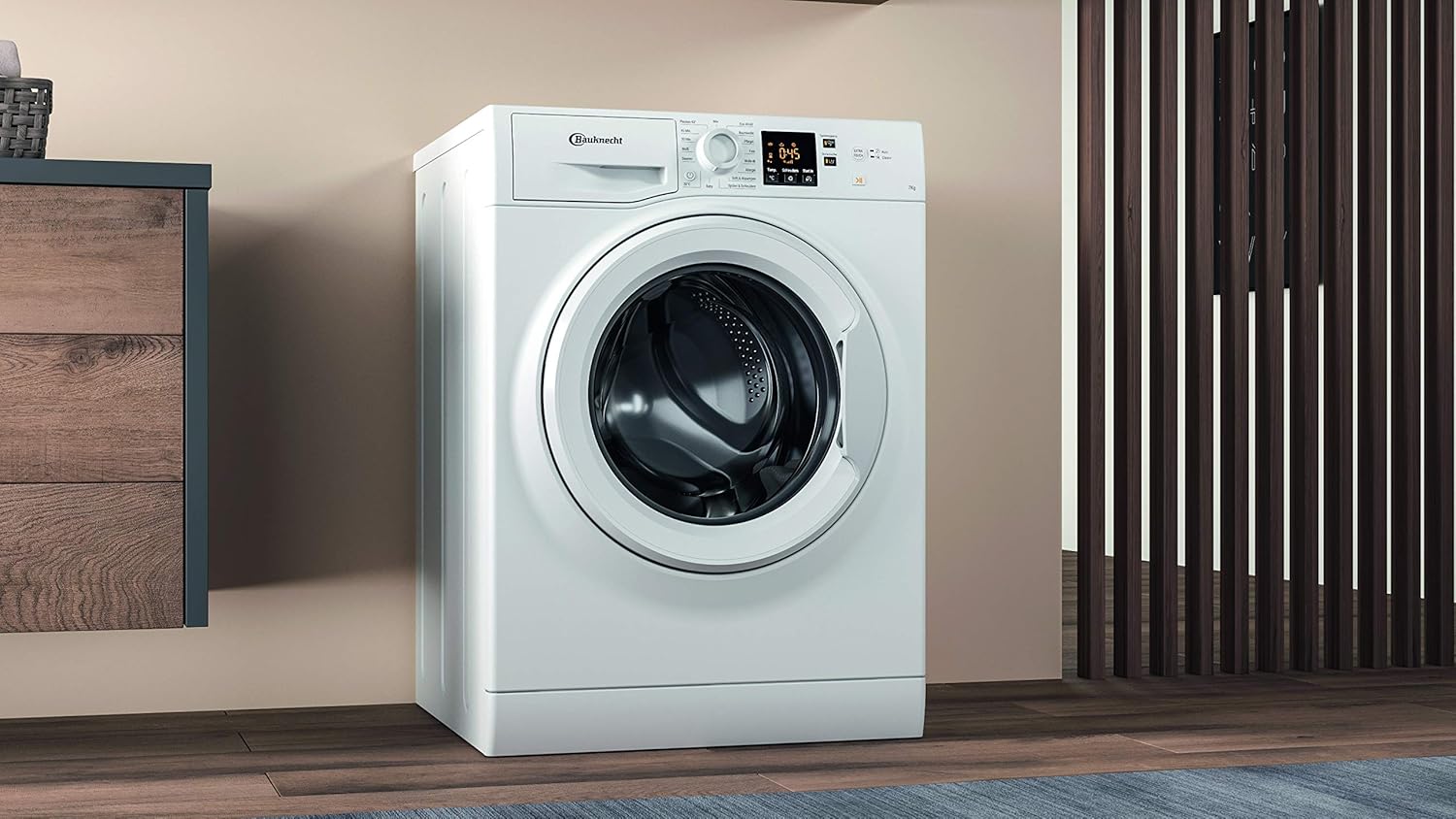 Bauknecht BW 719 A Waschmaschine Frontlader/ 7kg/ EEK A/kraftvolle Fleckentfernung/Kurz 45 / Clean Plus/Kurz 30 / Anti-Allergie Plus/Mengenautomatik/Option Extra Touch/Dynamic Inverter Motor, Weiß