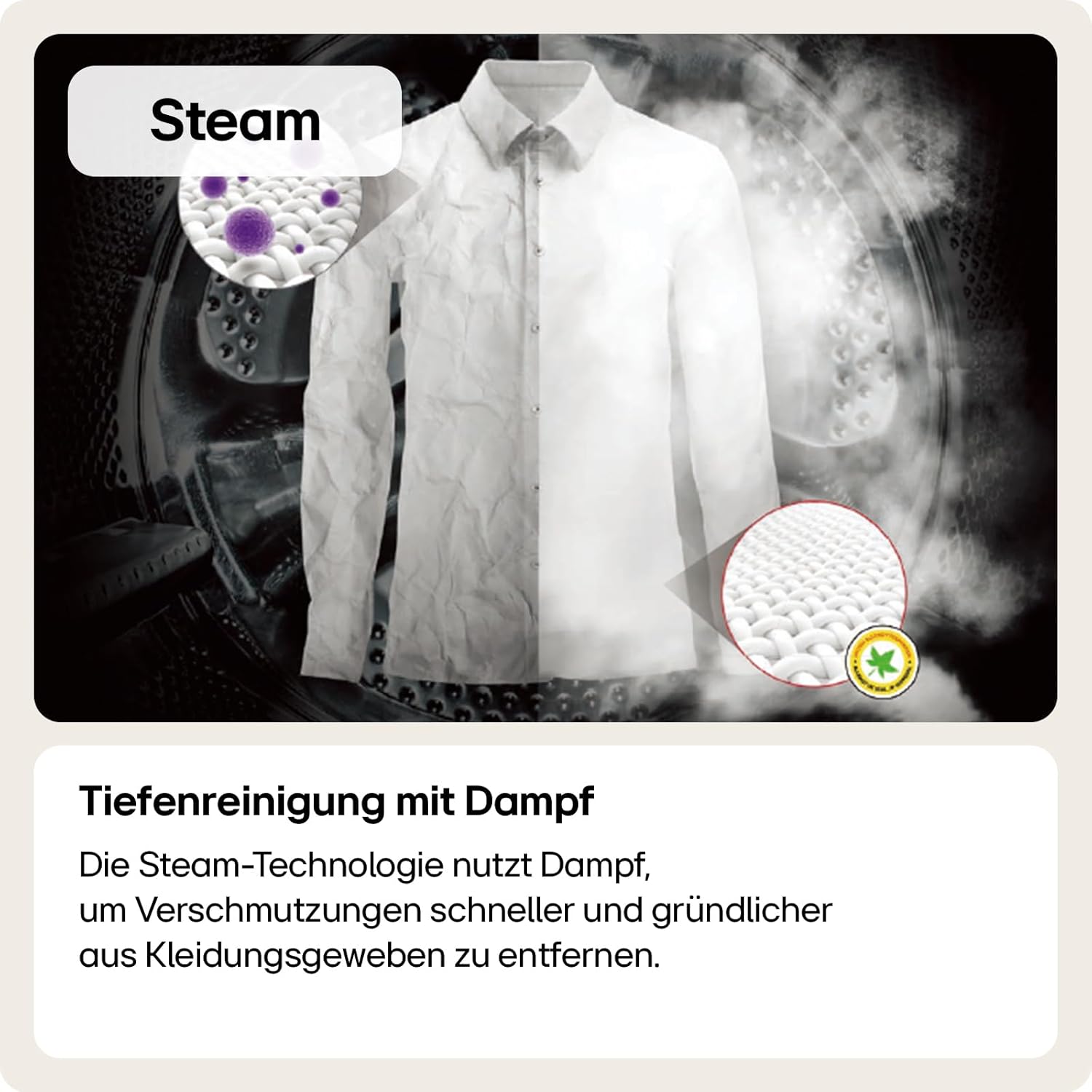 LG F4WV7080, Klasse A, Frontlader-Waschmaschine 8 kg, 1400 U/Min, AI Direct Drive, Wi-Fi, Tiefenreinigung mit Dampf, Groe Kapazitt, TRIPLE A, Auentür aus Sicherheitsglas, 62 x 60 x 85 cm Wei