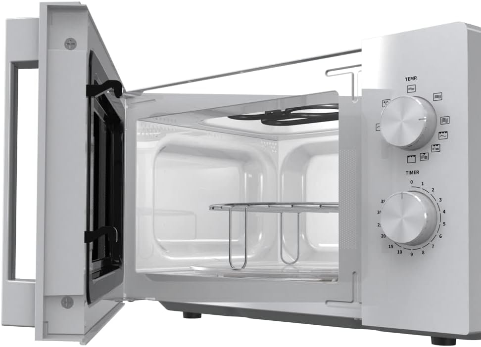 Hisense Elektronische Mikrowelle, Fassungsvermögen 23 l, Leistung 800 W, Grillleistung 1000 W, LED-Display mit Touch-Steuerung, Schwarz