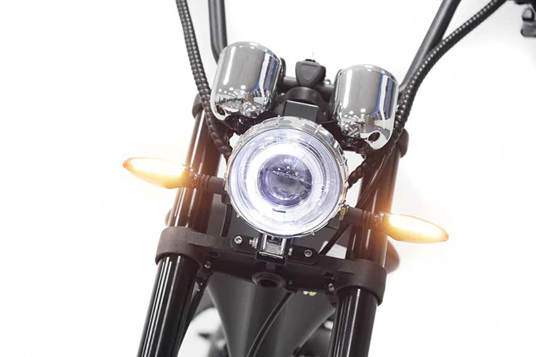 Elektro-Chopper Mangosteen M1 in Mattgrün – 2000W Hochleistungsmotor und Stilvoll