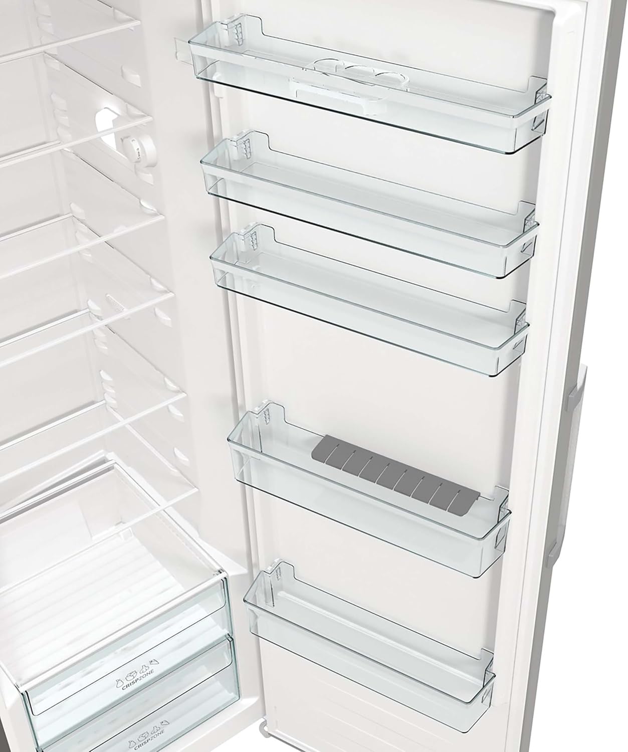Gorenje R 619 DAXL6 Kühlschrank/AdaptTech/FreshZone/Schnellkühlfunktion/Umluft-Kühlsystem/LED Display / 398l / 185cm / EEK D/Edelstahl