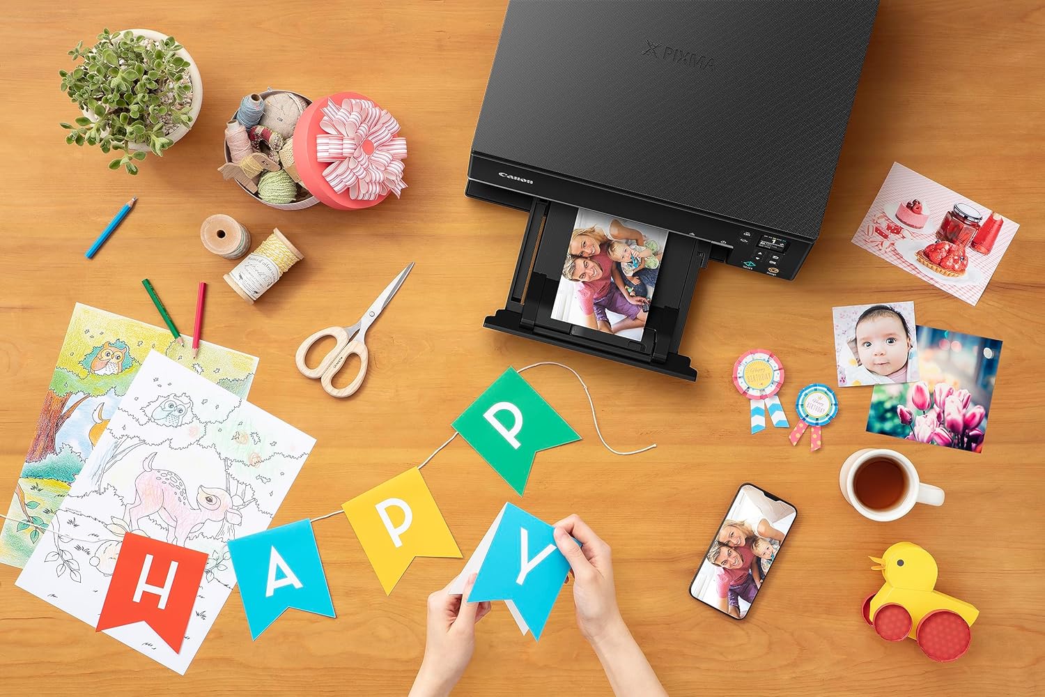 Canon PIXMA TS6350a Drucker Farbtintenstrahl Multifunktionsgerät DIN A4 (Fotodrucker, Scanner, Kopierer, OLED, 4.800x1.200 dpi, USB, WLAN, 5 separate Tinten, Duplexdruck, 2 Papierzuführungen), schwarz