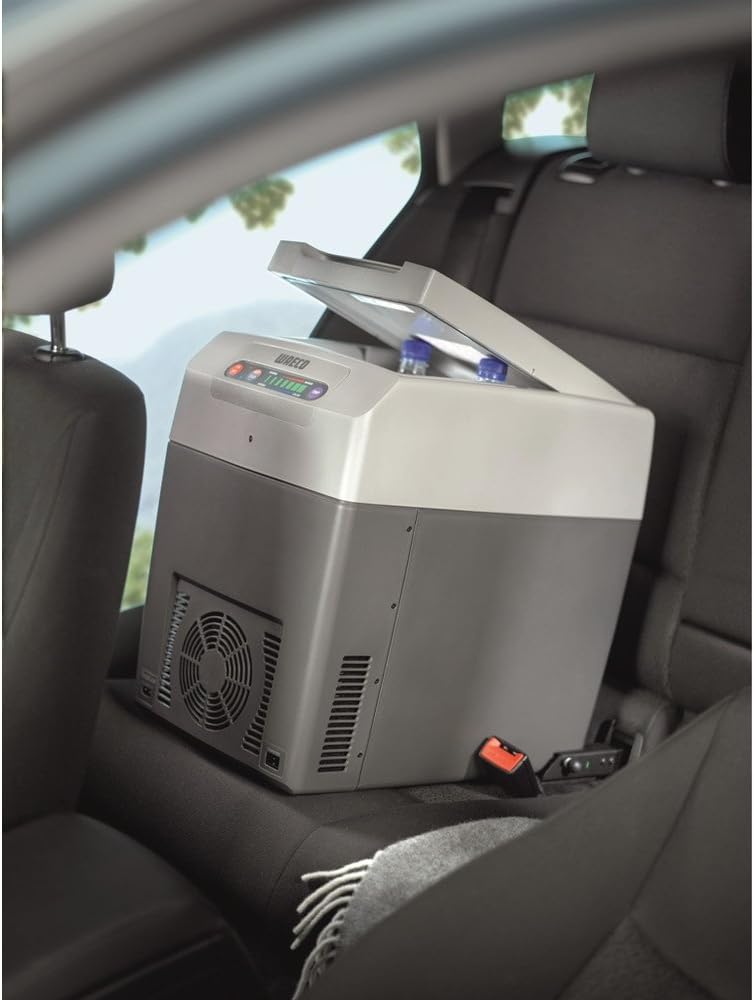 DOMETIC TropiCool TC 21FL - tragbare elektrische Kühlbox, 21 Liter, 12/24 V DC/ 220 - 240 Volt AC für Auto, Lkw, Boot, Reisemobil und Steckdose, Grau