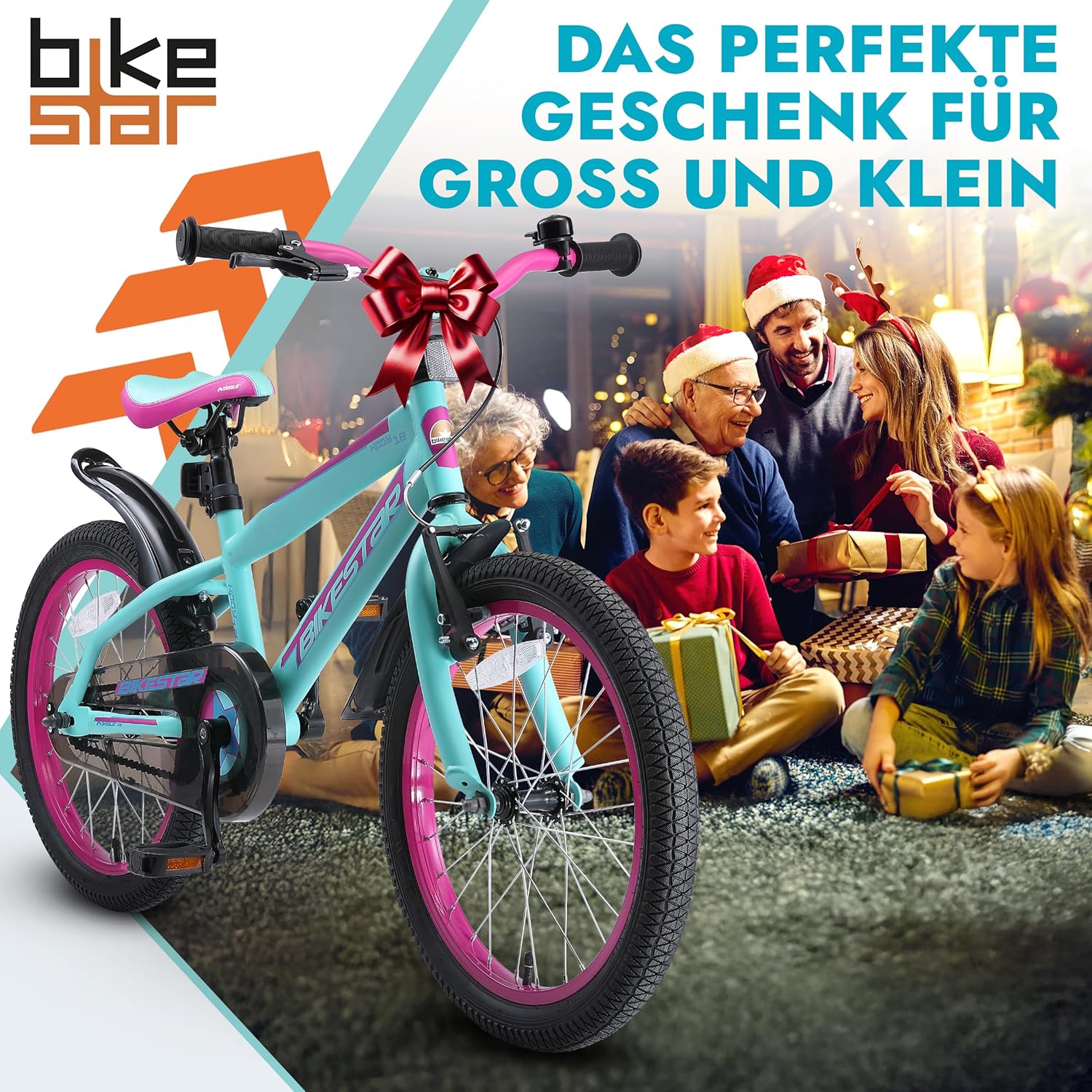 BIKESTAR Kinderfahrrad 18 Zoll für Mädchen und Jungen ab 5 Jahre | Kinderrad Urban Jungle | Fahrrad für Kinder | Risikofrei Testen