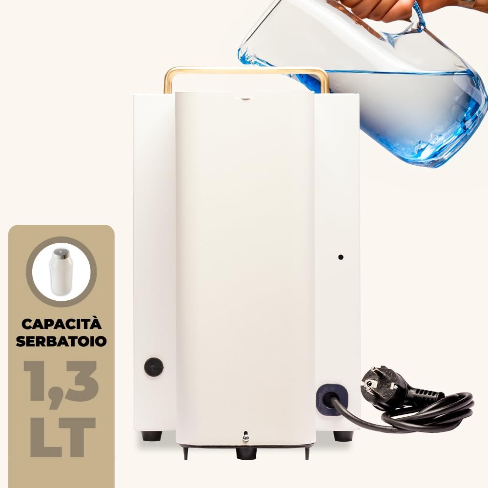 Faber PRO Total Deluxe Kaffeemaschine aus Messing, 44 mm Ese Papier, 1.3 liters, (Weiß)