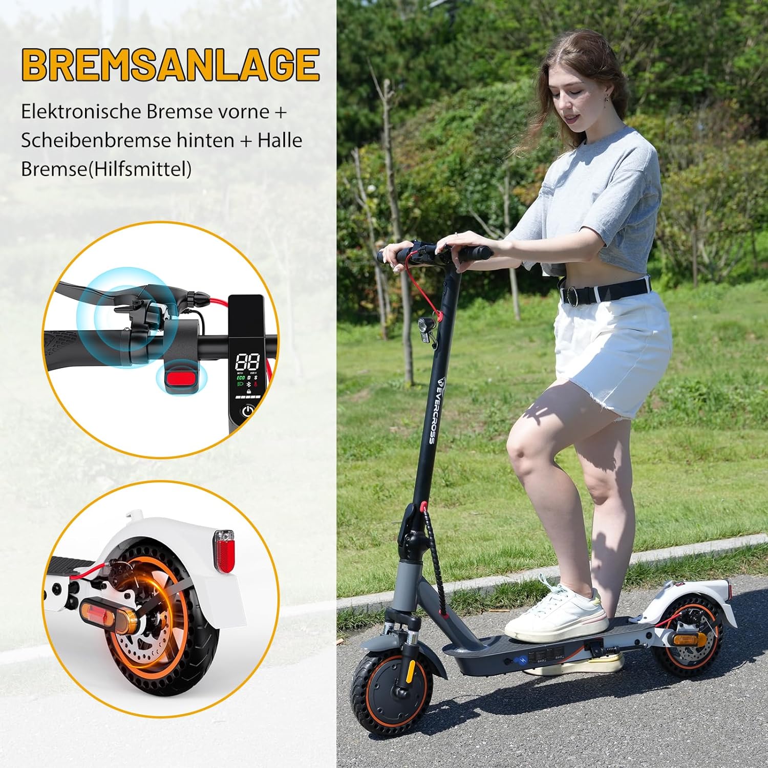 Evercross EV85F ABE E-Scooter mit 400W Motor