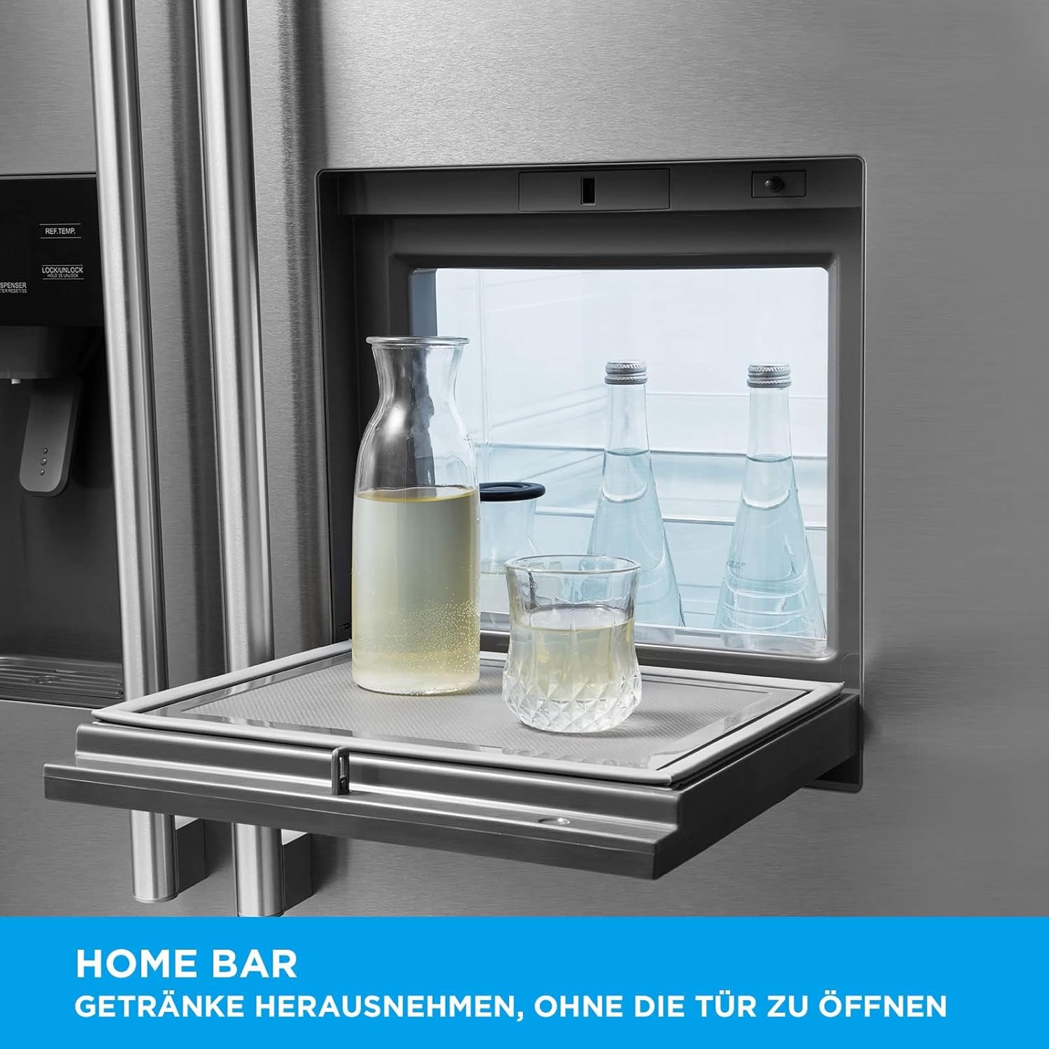 Midea KS-DDX 6.32 WT Side-by-Side Kühl-/Gefrierkombination/ 178,8 cm Hhe/ 254 kWh/Jahr/No Frost/Dual Inverter Compressor/mit 3in1 Wasser-/Eisspender und Wassertank, Dark Inox