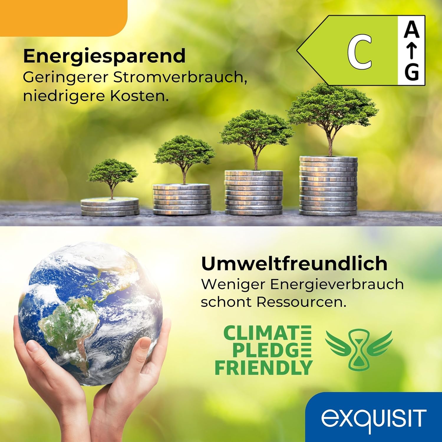 Exquisit Gefrierschrank NoFrost, Tiefkühlschrank groß, 161 Liter, Schnellgefrieren, Alarm-Funktion, GS5231-NF-H-040C weiss