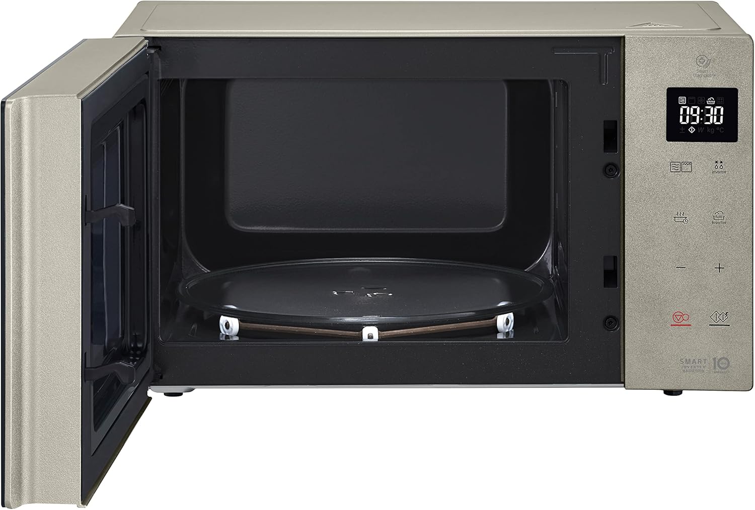 LG MH6535GIS Mikrowelle mit Inverter Technologie & Quarz Grill, 25 Liter Kapazitt, 1000 W, Automatikprogramme, einstellbare Leistungsstufen für optimales Garen und EasyClean-Funktion, Schwarz