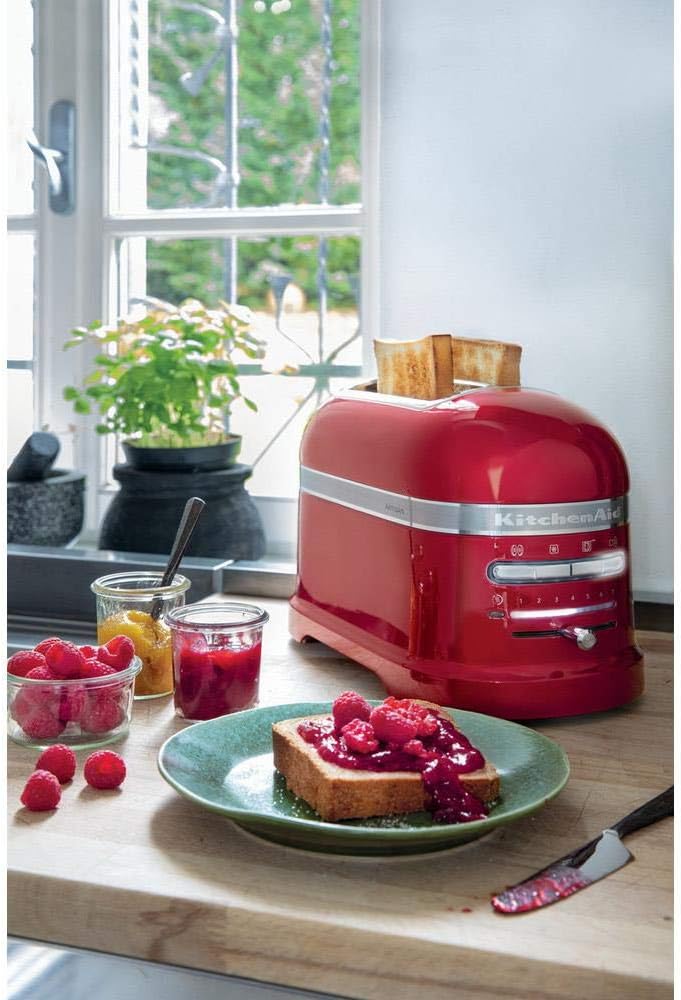 KitchenAid Toaster für 2 Scheiben mit Sandwich-Zange | Artisan | Retro Toast Machine | Verschiedene Funktionen und Bräunungsstufen | Grün