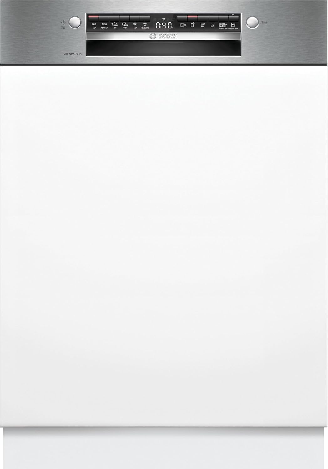 Bosch SMU4ECS28E, Serie 4, Smarter Unterbau-Geschirrspüler 60 cm, Besteckschublade, Spülmaschine Made in Germany, besonders Leise, Extra Trocknen, schneller sauberes Geschirr, Ferndiagnose, Edelstahl