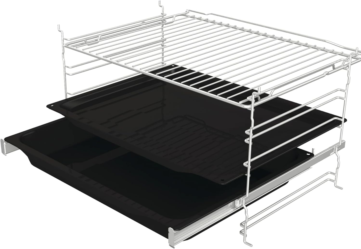 Gorenje 738971 Einbaubackofen-Set OptiBake Black Steam Pyro Set / 77L / Heißluft/Pyrolyse/ExtraSteam/GentleClose/AirFry/Pizzamode 300°C/PerfectGrill/Induktions-Kochfeld mit BridgeZone/schwarz