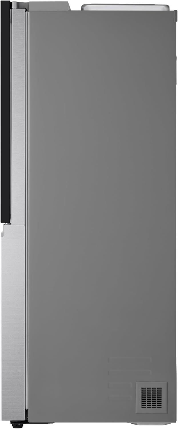 LG GSGV81PYLL Side by Side Kühlschrank, Klasse E, 635 L, Instaview, Kühlschrank mit Gefrierfach, Eis-, Crushed Ice- Wasserspender, Total NoFrost, Smart Inverter Kompressor, Wi-Fi