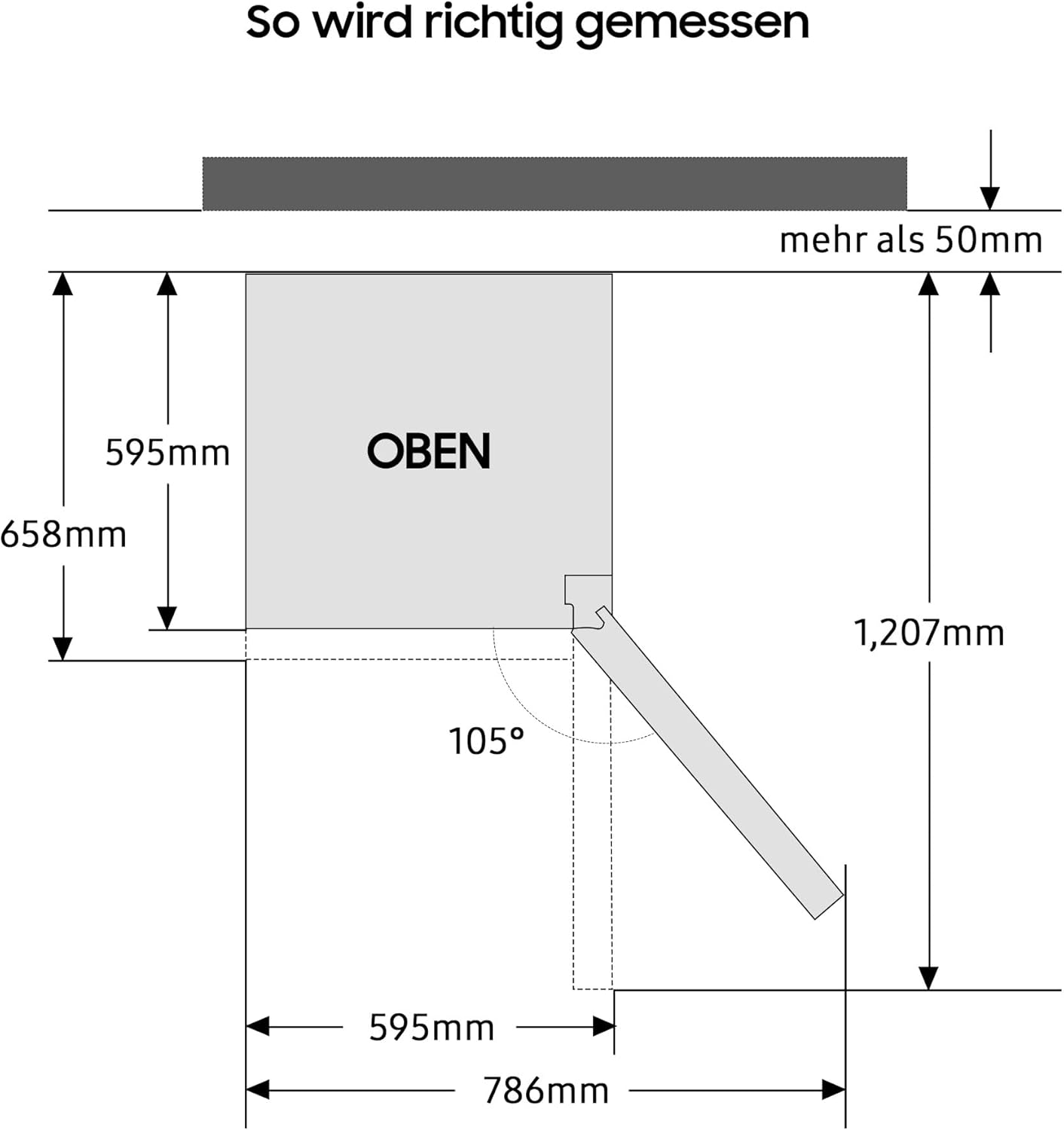 Samsung Kühl-Gefrier-Kombination, Kühlschrank mit Gefrierfach, 203 cm, 390 l Gesamtvolumen, 114 l Gefrierteil, AI Energy Mode, Flaschenregal, Premium Black Steel, RL38C602CB1/EG