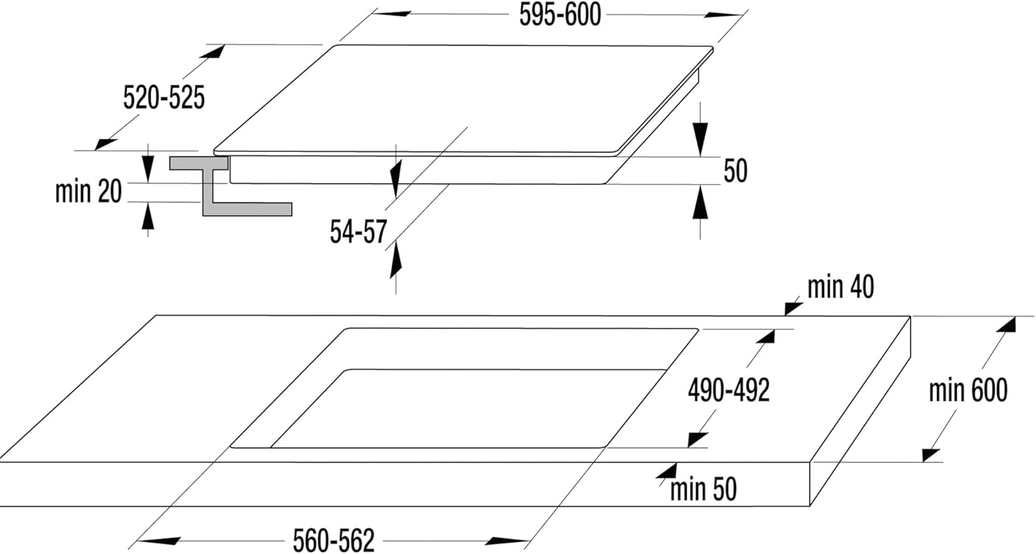 Gorenje 738971 Einbaubackofen-Set OptiBake Black Steam Pyro Set / 77L / Heißluft/Pyrolyse/ExtraSteam/GentleClose/AirFry/Pizzamode 300°C/PerfectGrill/Induktions-Kochfeld mit BridgeZone/schwarz