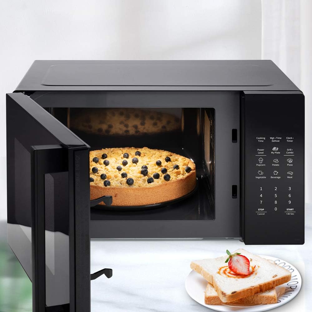 Hisense Elektronische Mikrowelle, Fassungsvermögen 23 l, Leistung 800 W, Grillleistung 1000 W, LED-Display mit Touch-Steuerung, Schwarz