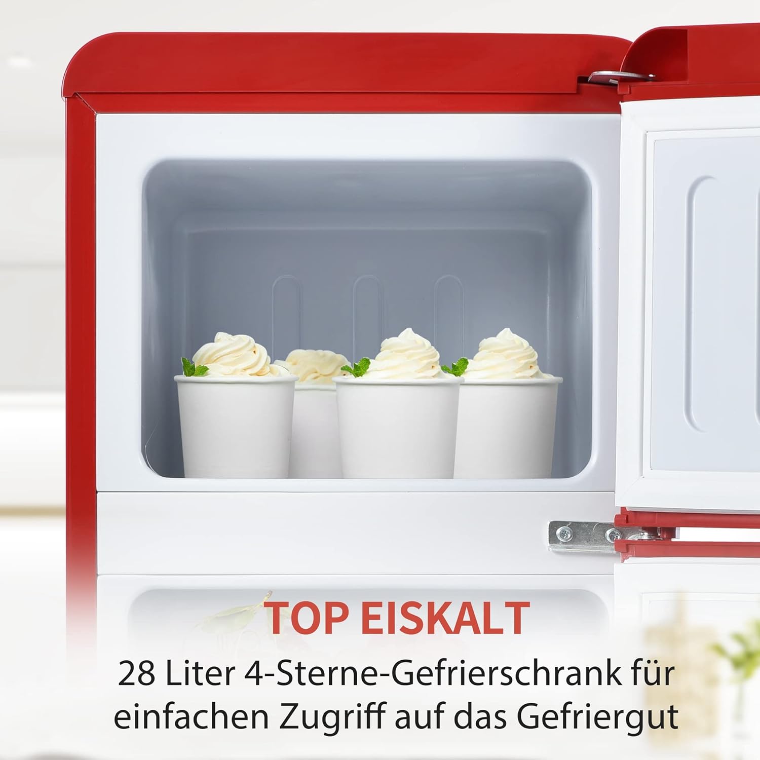 Merax Kühlschrank mit Gefrierfach, Kühl-Gefrierkombination, klein Kühlschrank mit 51L und Gefrierschrank 21L, Leise, LED, Glasablagen, Gemüsefach, Türablagen, für Küche, Wohnzimmer, Büro, Schwarz