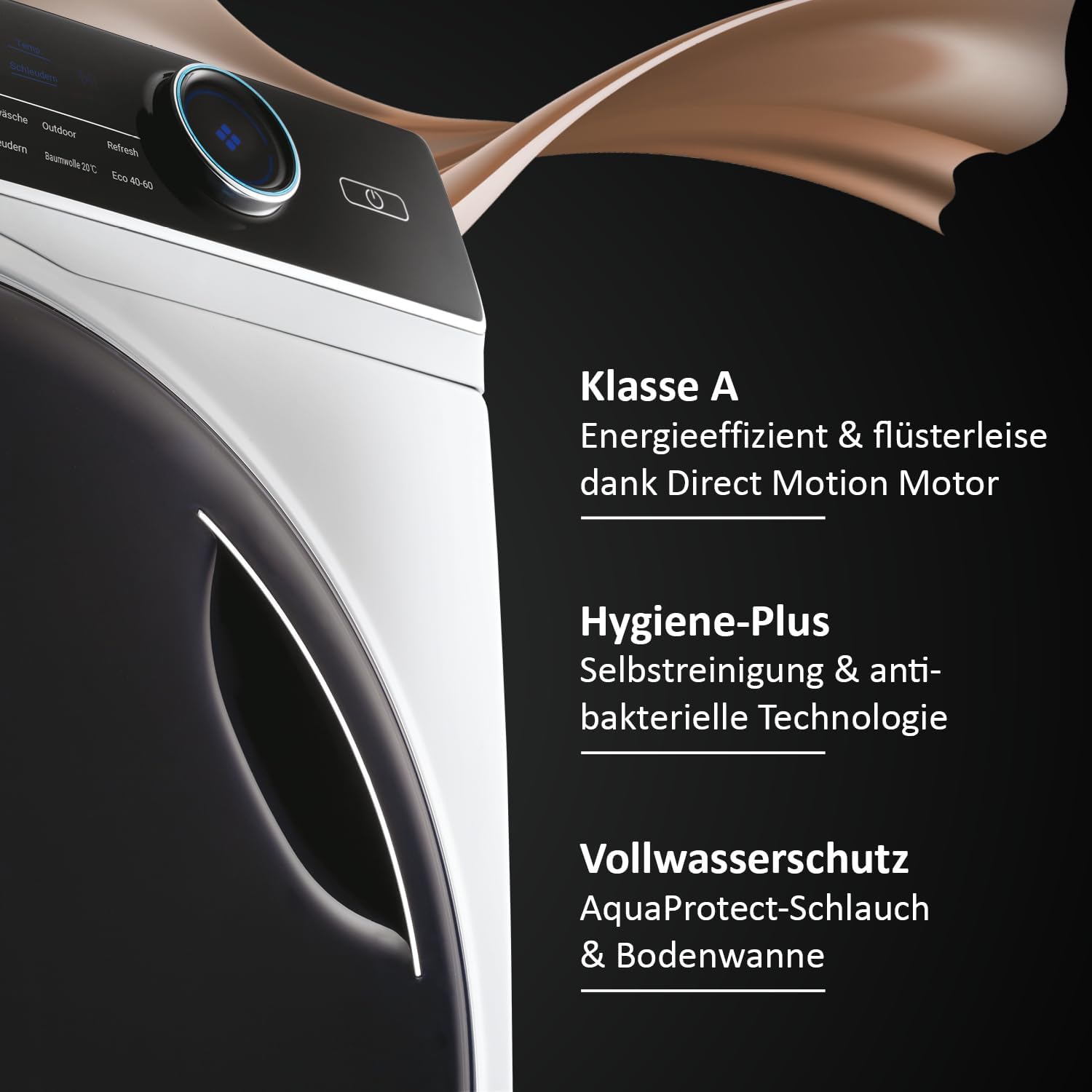 Haier I-PRO SERIE 7 PLUS HW120-B14979EU1 Waschmaschine / 12 kg / 20% effizienter als Klasse A/Smart Home - Wi-Fi & hOn App/Direct Motion Motor/Refresh-Programm & Fleckenoptionen