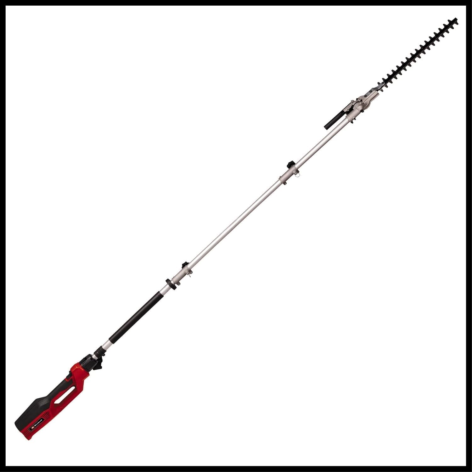 Einhell Elektrische Stab-Heckenschere/-Säge GC-HC 90/2046 T (900 W, 41,2 cm Schnittlänge Heckenschere, 18 cm Schnittlänge Kettensäge, bis 2,60 m Stiel)