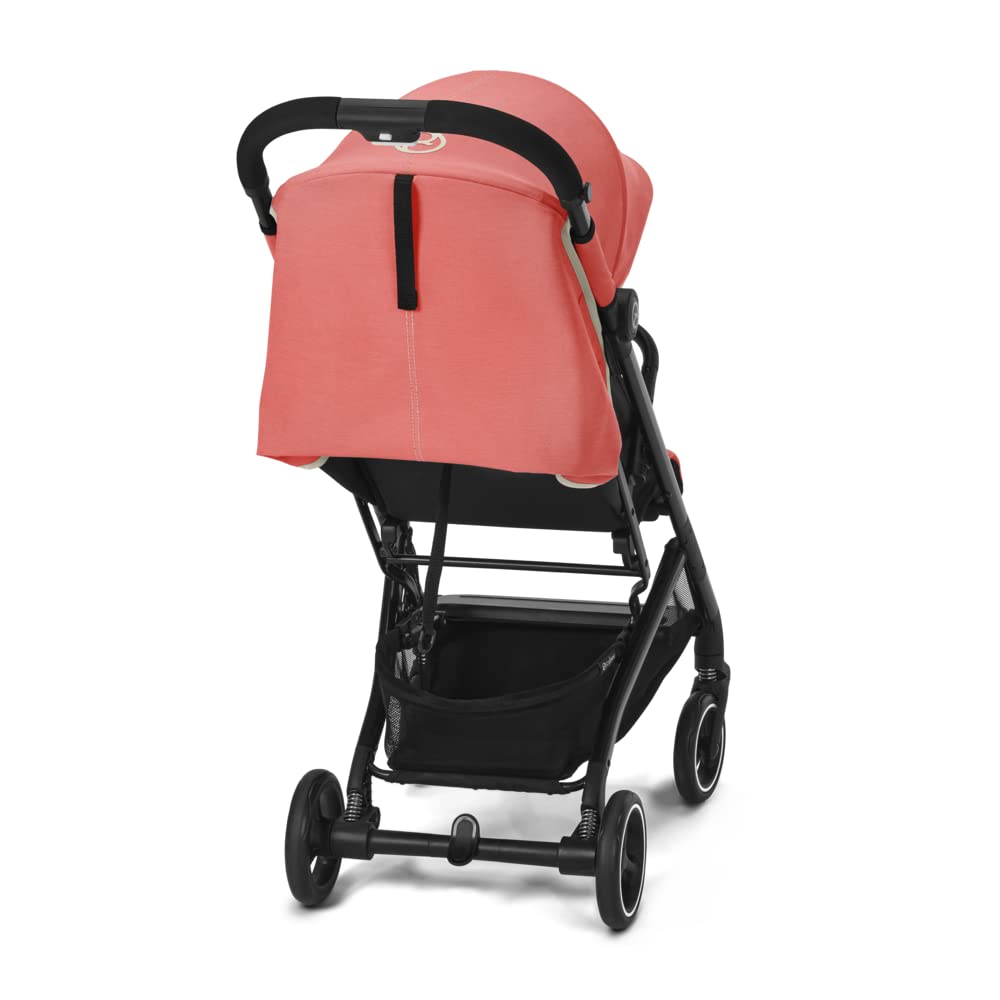 Cybex Gold Kinderwagen Beezy mit One-Pull Harness, Ab Geburt bis ca. 4 Jahre (max. 22 kg), Kompakt und ergonomisch, Magic Black (Schwarz mit schwarzem Rahmen)