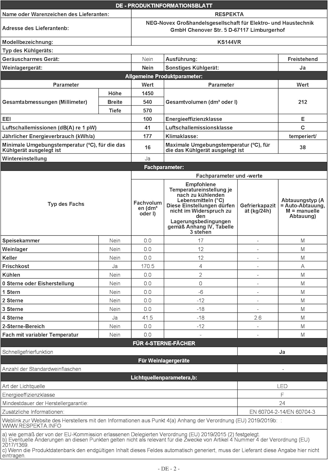 Respekta Retro-Kühlschrank mit Gefrierfach/in schwarz / 145 x 54 cm / 213 L Nutzinhalt/verstellbare Füße/automatisches Abtauverfahren/Schnellgefrierfunktion / KS144VS