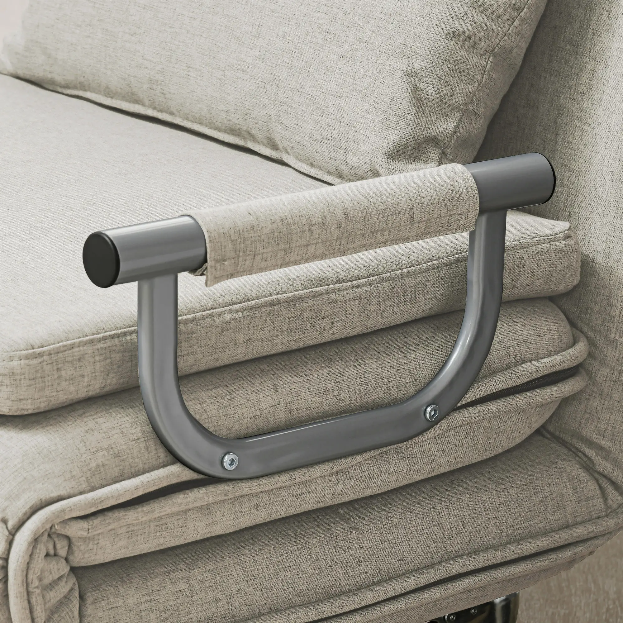 HOMCOM Schlafsessel mit Bettfunktion 3-fach verstellbar mit Rollen