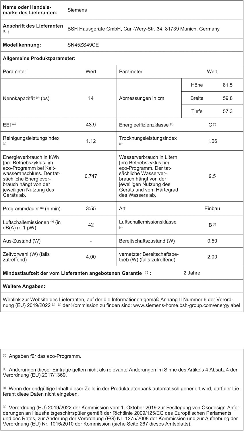 Siemens SN63EX14VE, iQ300 Smarter Geschirrspüler, Vollintegrierte Spülmaschine mit Besteckschublade, 60 cm, Auto Türöffnung dank autoOpen dry, Besonders leise durch iQdrive-Motor, infoLight aquaStop