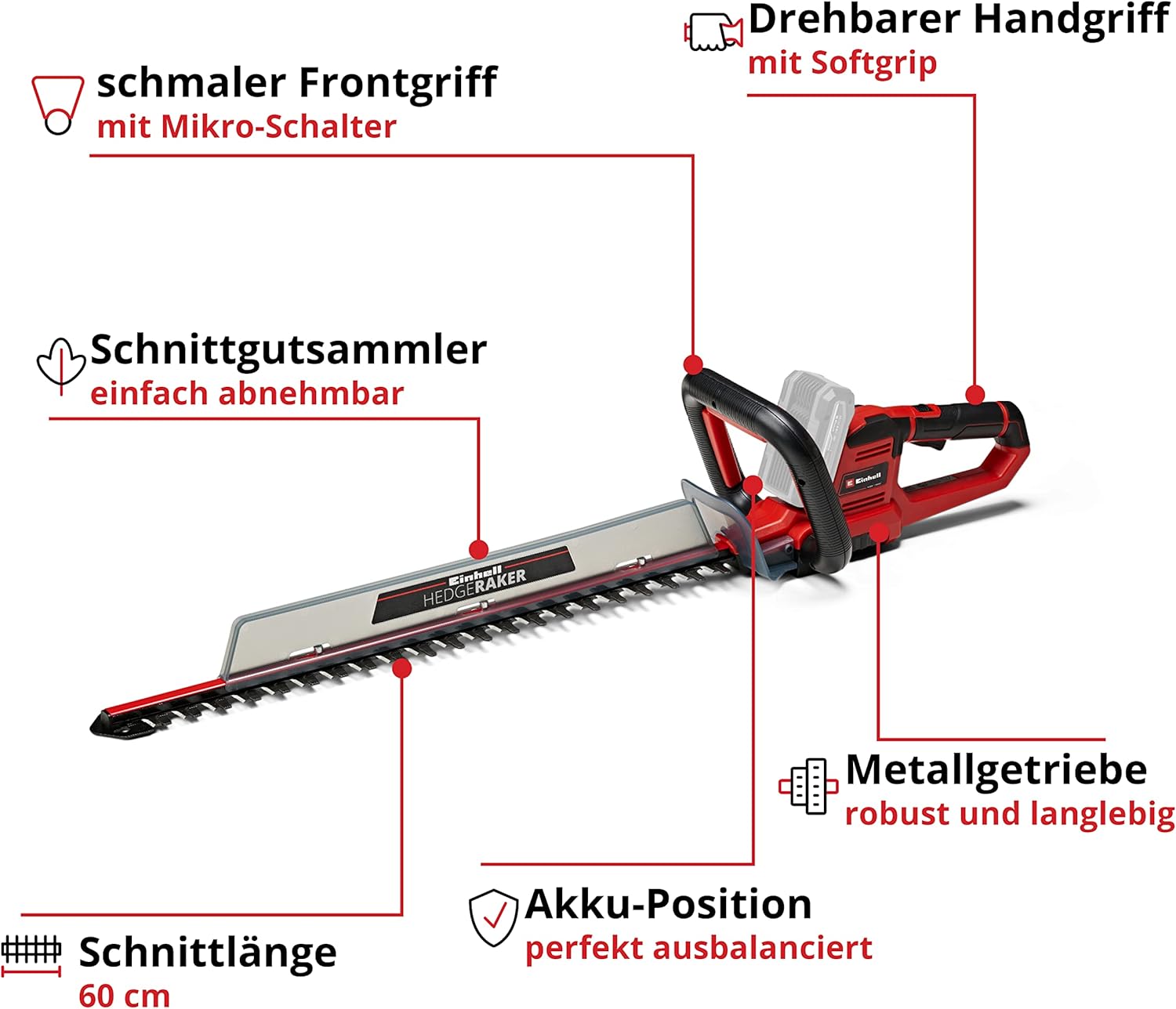 Einhell Akku-Rasenmäher GE-CM 36/36 Li Kit Power X-Change (36 V, 36 cm Schnittbreite, bis 400 m², Brushless, 40L Fangkorb, 25-75 mm Schnitthöhe, inkl. 2x 4,0 Ah Akku + 2x Ladegerät)