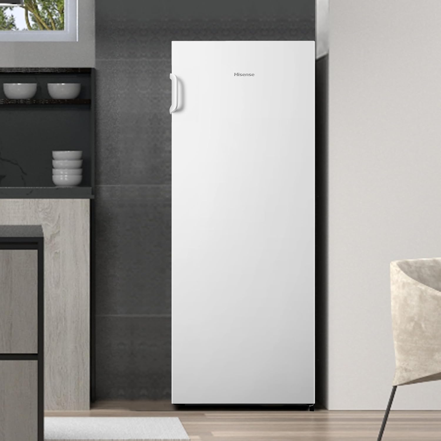 Hisense FV191N4AW2 Gefrierschrank/ TotalNoFrost/ SuperFreeze/ Türalarm/ Multiflow 360°/ BigBox/ 143,4 cm/ Gefrierteil 147 l/ 41 dB/ 205 kWh/Wei