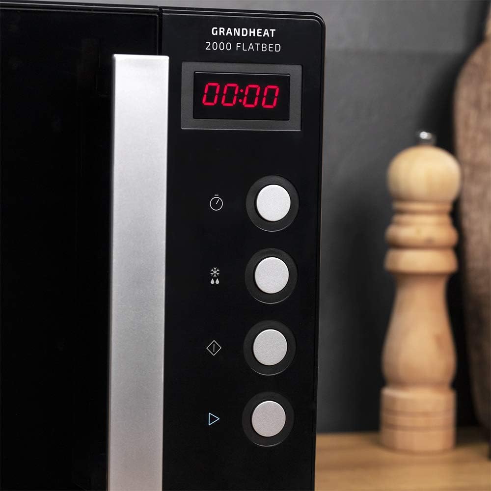 Cecotec Touch-Mikrowelle ohne Teller GrandHeat 2500 Flatbed Touch White. 800 W, 25 Liter Fassungsvermögen, 8 vorkonfigurierte Funktionen, Timer