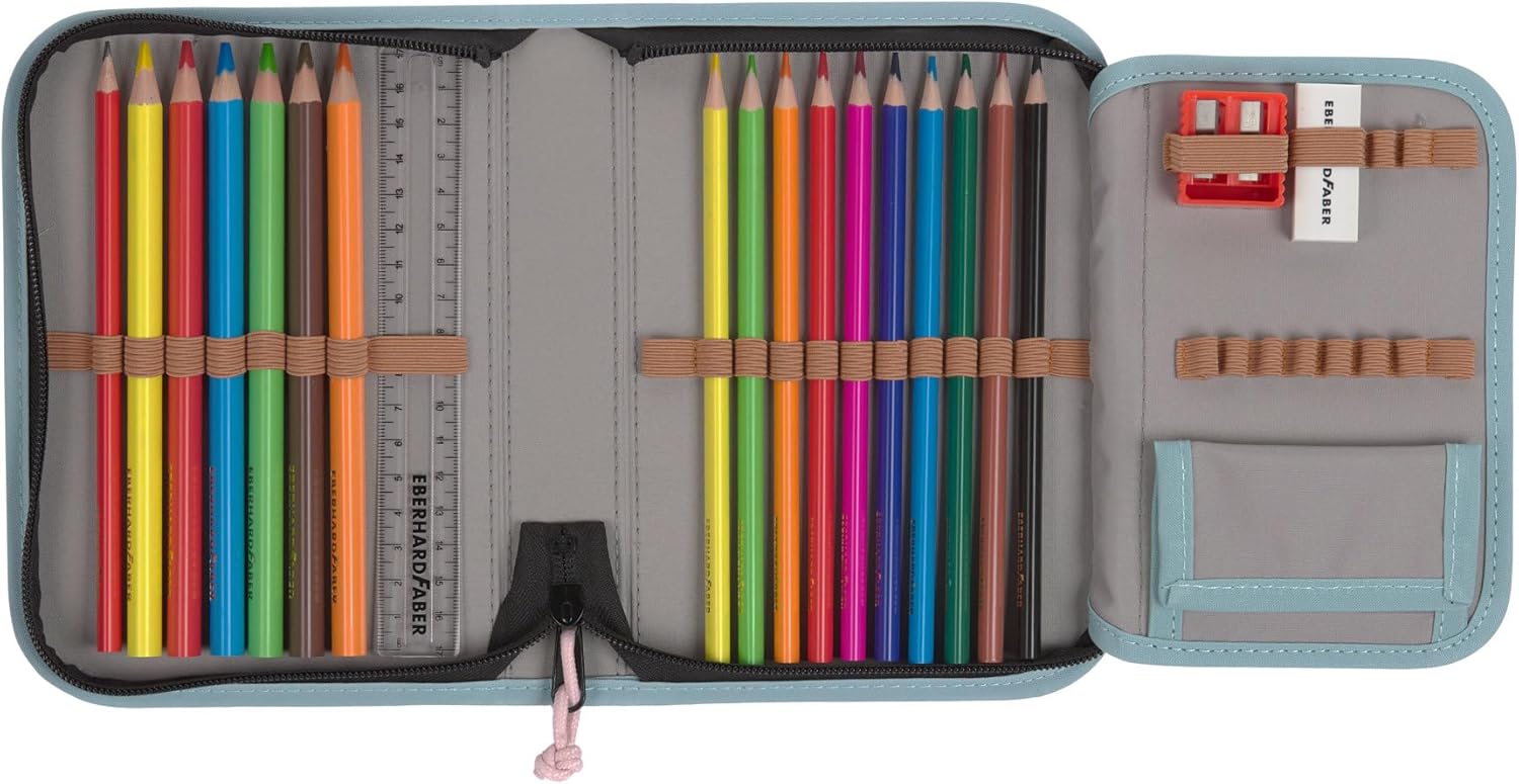 LÄSSIG 7-teiliges Schulranzen Set Kinder/School Set Boxy Unique Schwarz