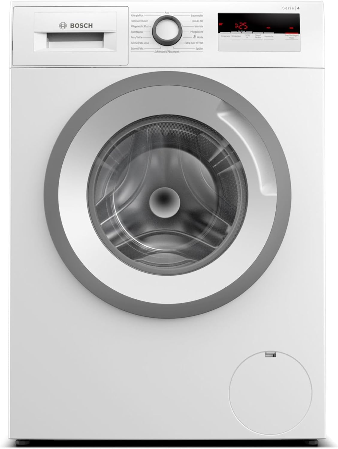 BOSCH WAN28127 Waschmaschine Serie 4, Frontlader mit 8kg Fassungsvermögen, 1400 UpM, Iron Assist, Active Water Plus, EcoSilence Drive, Speed Perfect, Weiß, 60cm