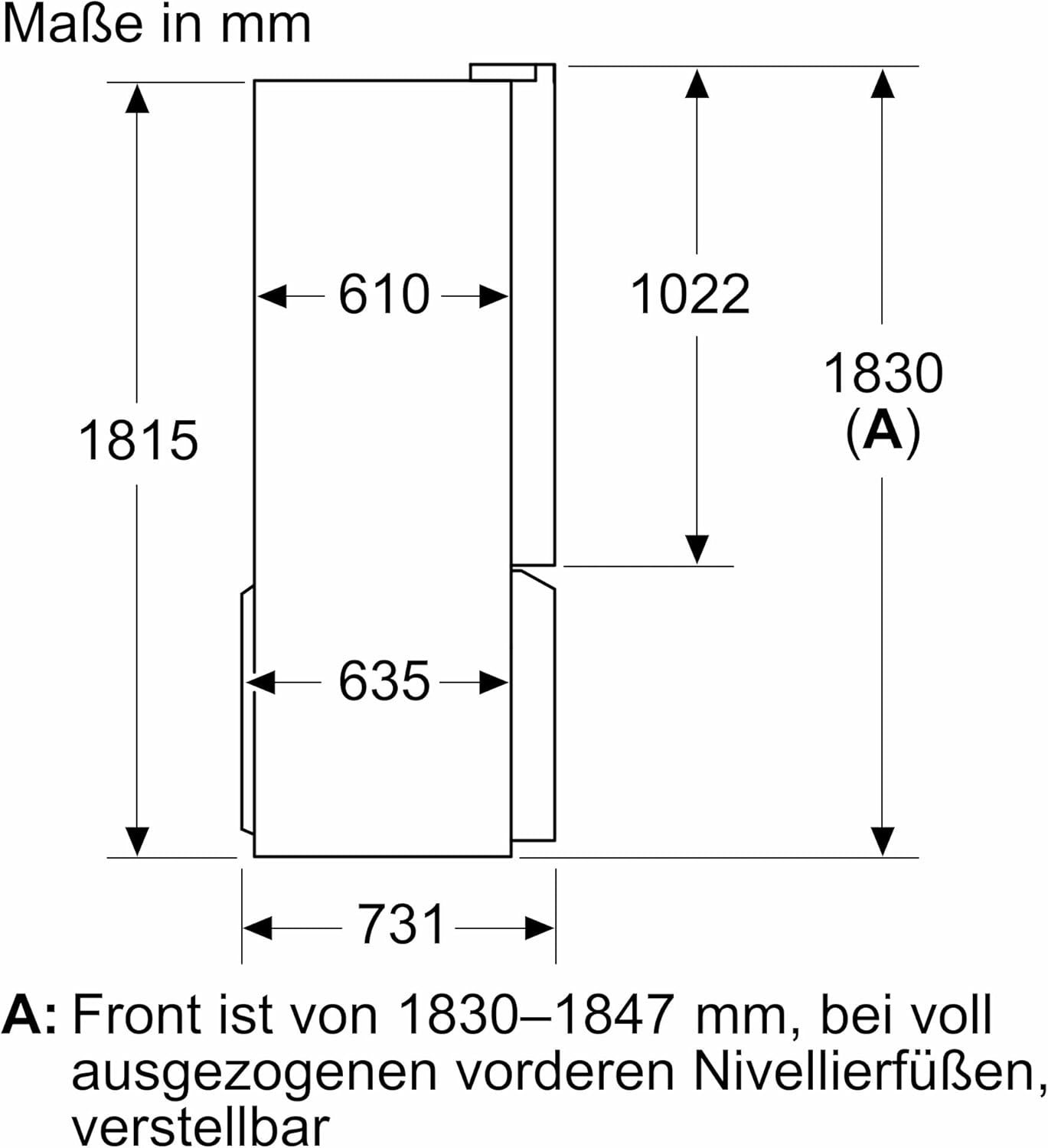 SIEMENS KF96NVPEA iQ300 Multi-Door-Kühlschrank, 183 x 91 cm, 405 L Kühlen & 200 L Gefrieren, hyperFresh längere Frische, noFrost nie wieder abtauen, superCooling schnellere Kühlung